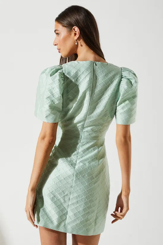 Jacquard Bow Mini Dress